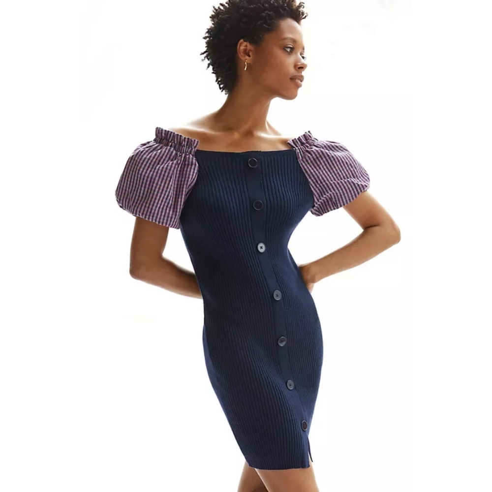 NWT Anthropologie Maeve Puff Sleeve Sweater Dress